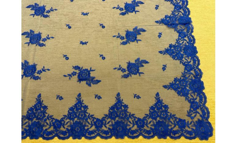 Mantilla máquina azul 100*220