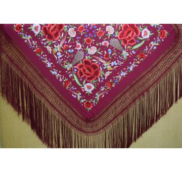 Mantón mano seda 140cm 2