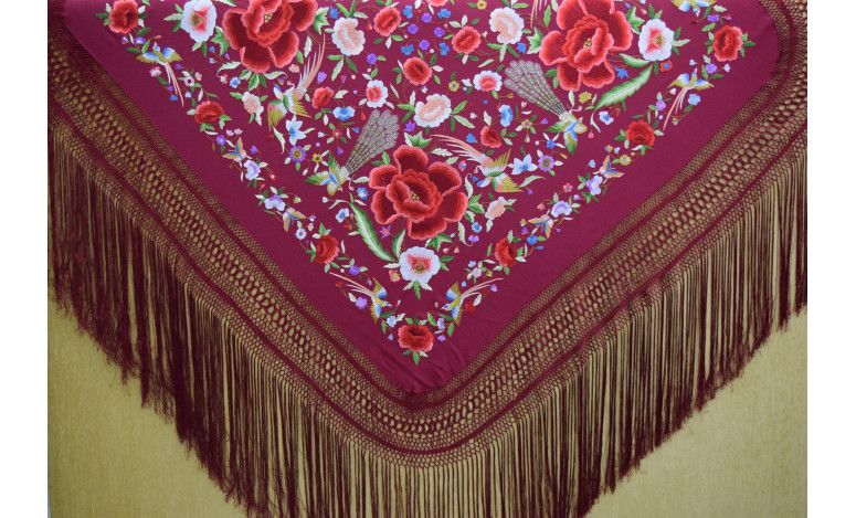 Mantón mano seda 140cm