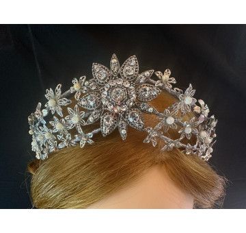 Tiara flores filigrana 2