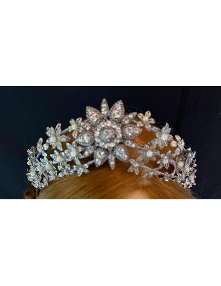 Tiara flores filigrana