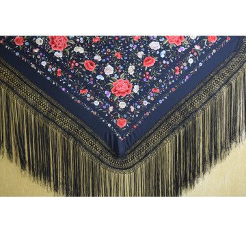 Mantón mano seda 140cm