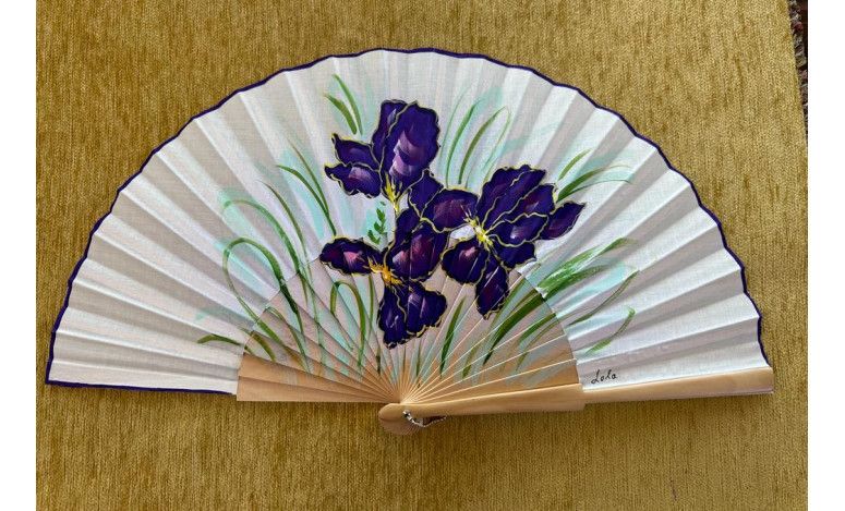 Abanico flor lila