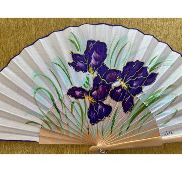 Abanico flor lila 2