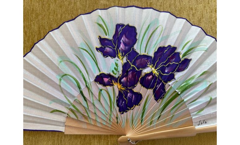Abanico flor lila