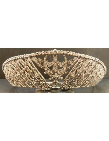 Tiara Roma plata y circonitas