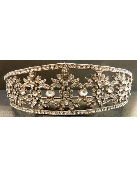 Tiara Versalles plata y circonitas