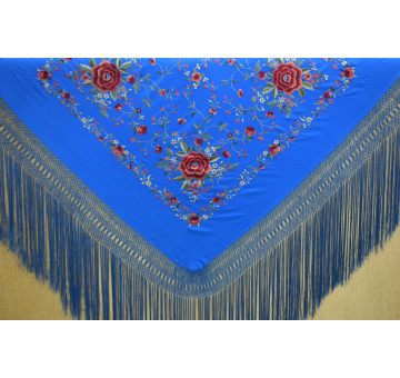 Mantón mano seda 140cm 2