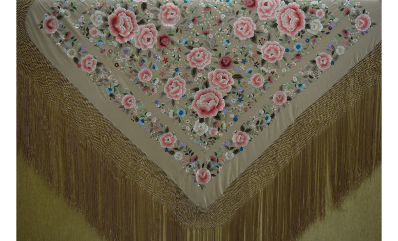 Mantón mano seda 140cm