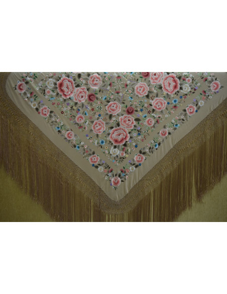 Mantón mano seda 140cm