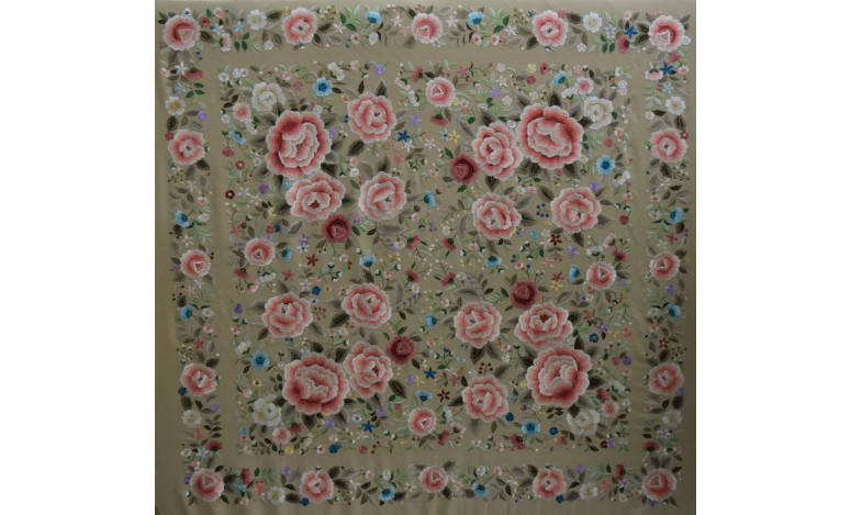 Mantón mano seda 140cm
