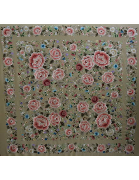 Mantón mano seda 140cm