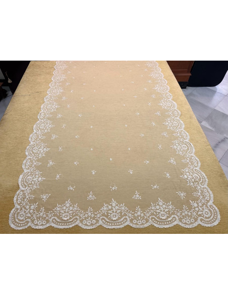 Mantilla mano seda