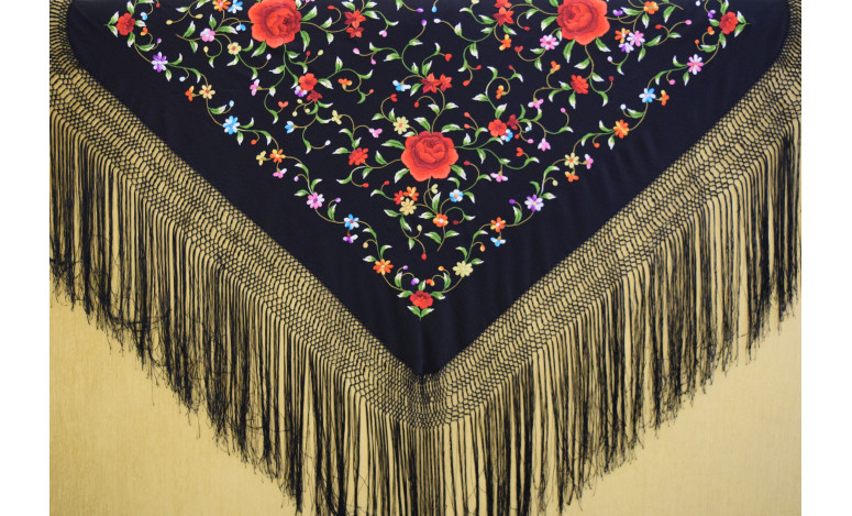 Mantón mano seda 110cm