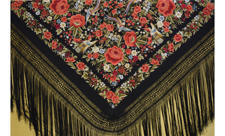 Mantón mano seda 140 cm