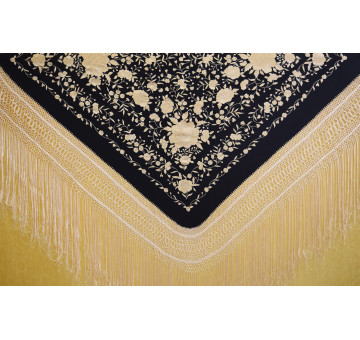 Mantón mano seda 140cm 2