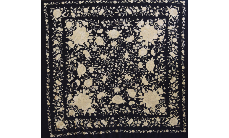 Mantón mano seda 140cm