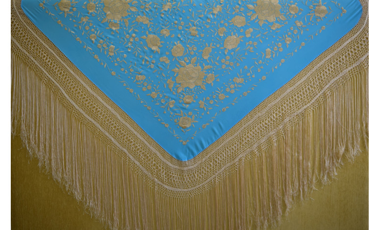 Mantón mano seda 140cm