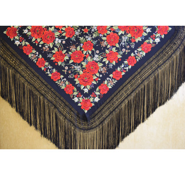 Mantón mano seda 140cm