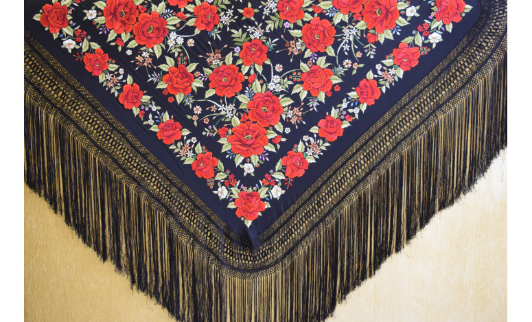 Mantón mano seda 140cm