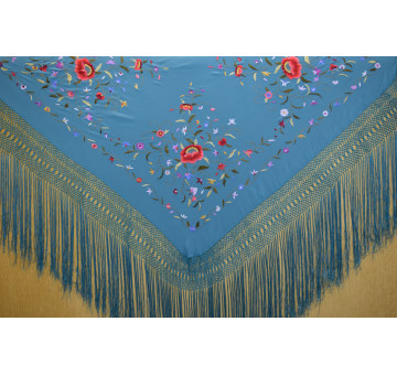 Mantón mano seda 140cm 2