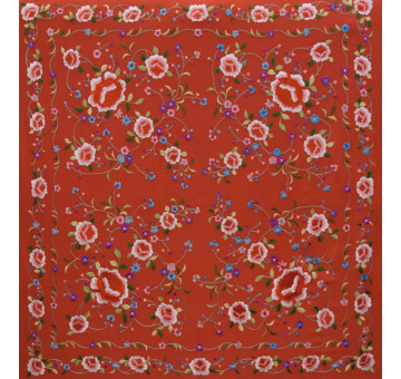 Mantón mano seda 115cm 2