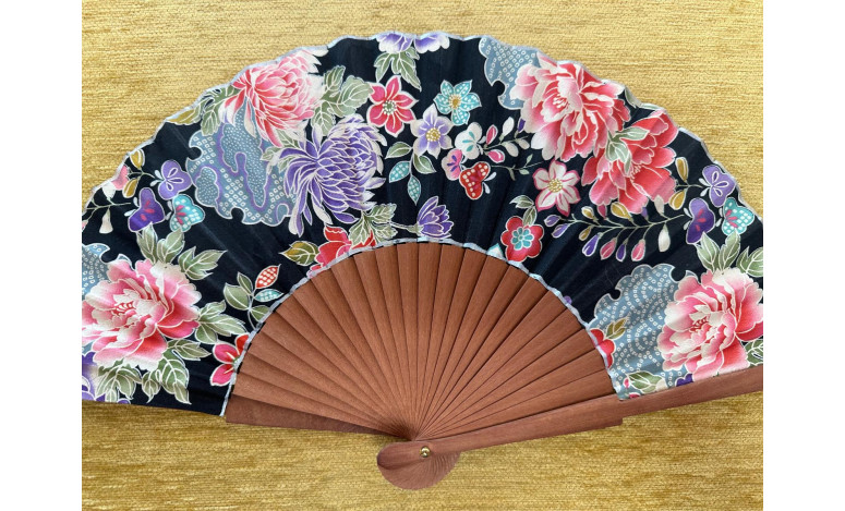 Abanico peral estampado