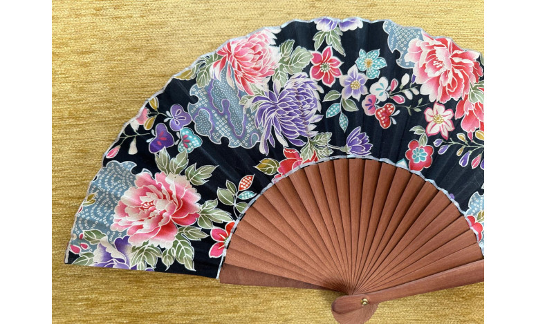 Abanico peral estampado