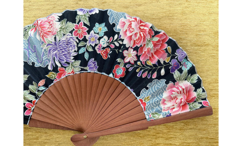 Abanico peral estampado