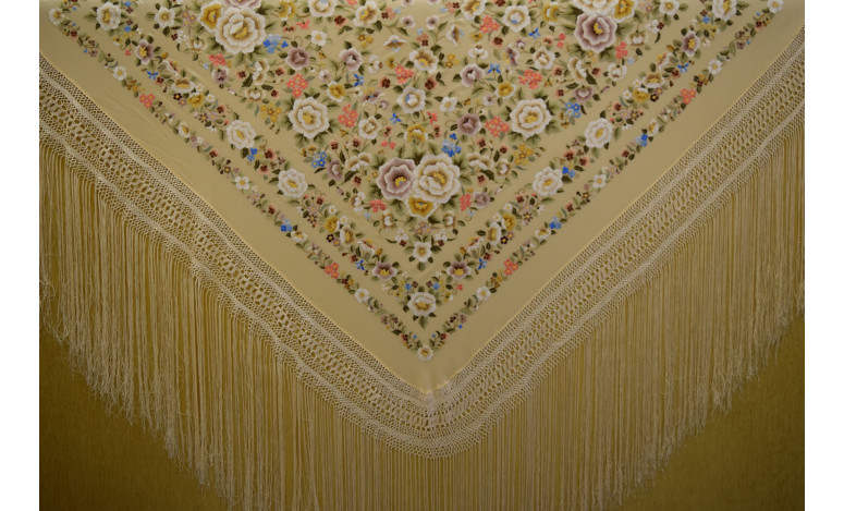 Mantón mano seda 140cm