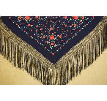 Mantón mano seda 110cm