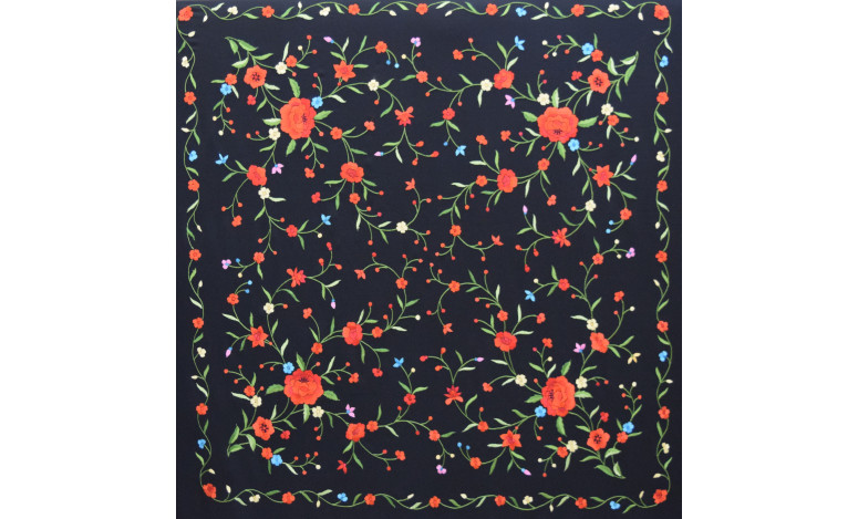 Mantón mano seda 110cm