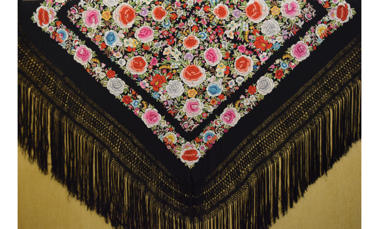 Mantón mano seda 140cm