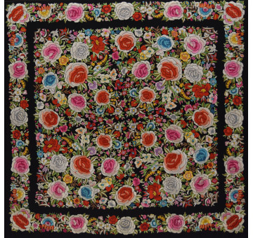 Mantón mano seda 140cm 2