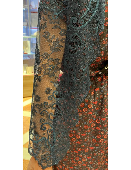 Mantilla máquina azul 100*220