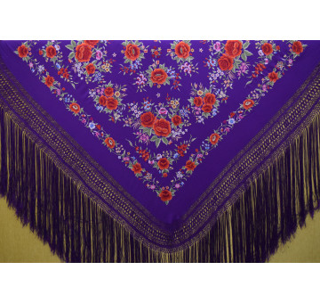 Mantón mano seda 140cm 2