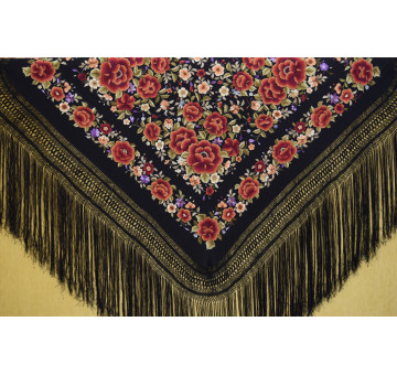 Mantón mano seda 140cm 2