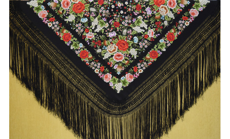 Mantón mano seda 140cm