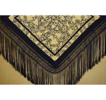 Mantón mano seda 140cm 2
