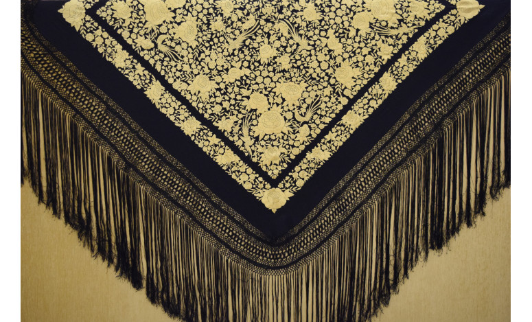 Mantón mano seda 140cm