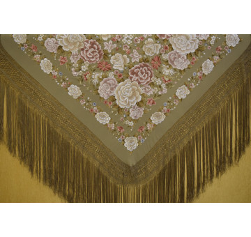 Mantón mano seda 140cm 2