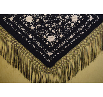 Mantón mano seda 115cm