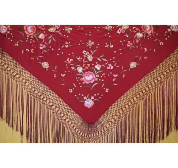 Mantón mano seda 115cm 2