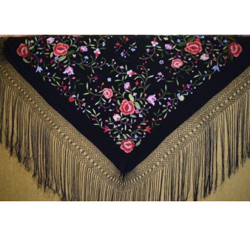 Mantón mano seda 115cm
