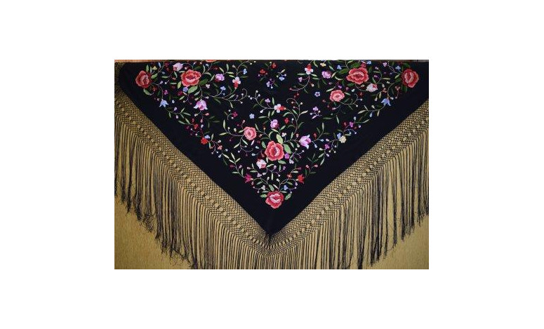 Mantón mano seda 115cm
