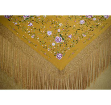 Mantón mano seda 115cm 2