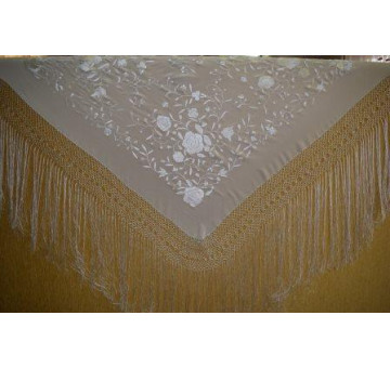 Mantón mano seda 115cm 2
