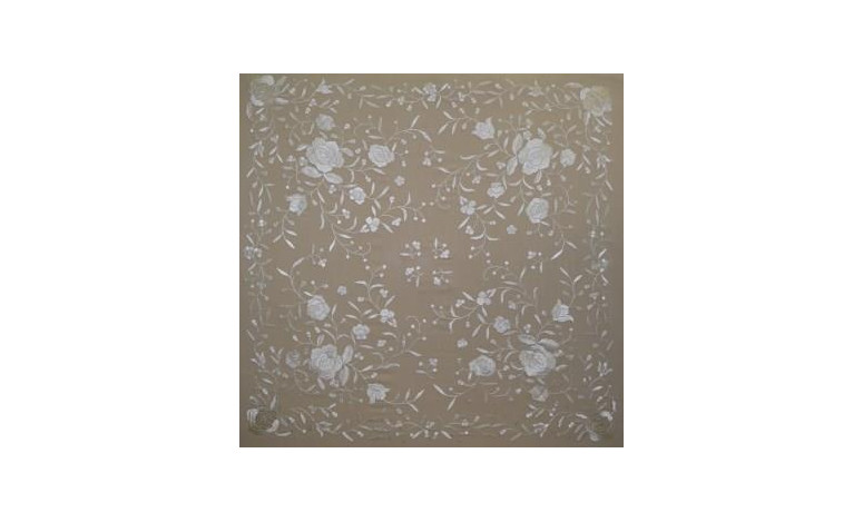 Mantón mano seda 115cm