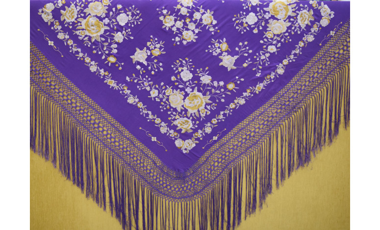 Mantón mano seda 140cm
