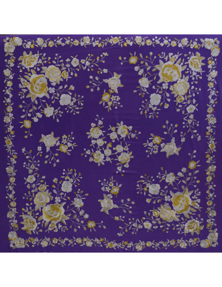 Mantón mano seda 140cm
